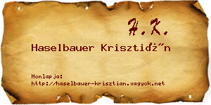 Haselbauer Krisztián névjegykártya